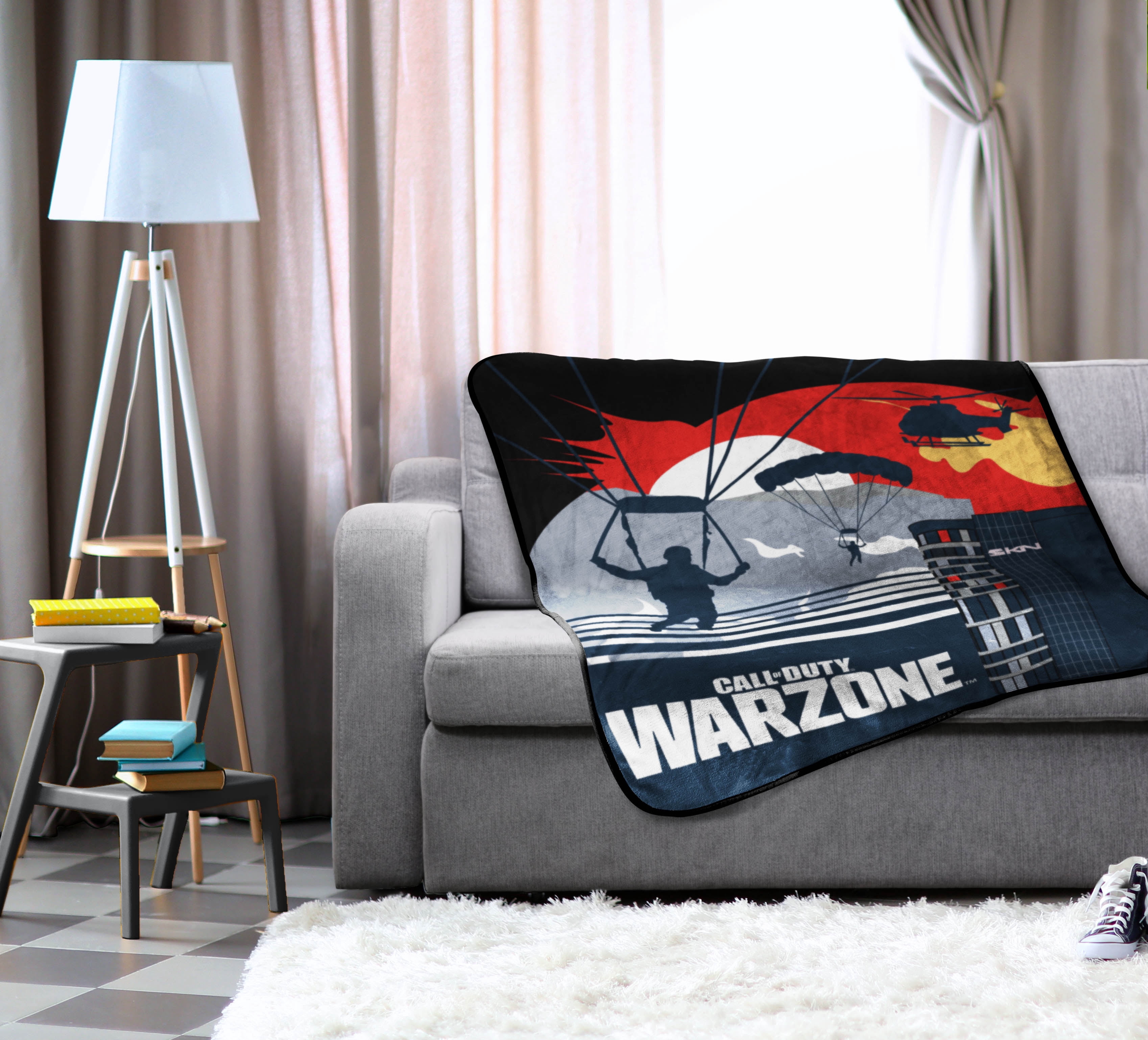 Call of Duty Kids Throw, 46 x 60, Microfiber, Black, Blizzard