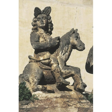 Close-Up of a Statue, Villa Palagonia, Bagheria, Sicily, Italy Print Wall