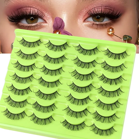 14 Pairs Synthetic Russian Curl Lashes - Thick & Natural Grafting Style, Soft Curly Eyelashes for Everyday Beauty Needs