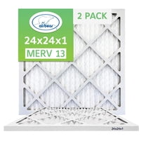 Air Bear 24x24x1 Pleated Air Filter 2-Pack MERV 13
