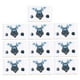 thumbnail image 1 of Calcomanías de Navidad, 10 unidades, calcomanías de Papá Noel para ventanas de cristal, Navidad, vacaciones, hogar, oficina, decoración, calcomanías de alce, 1 of 14