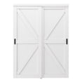 thumbnail image 3 of 60" x 80" No assembled Request 80-Inch Space-Saving K-Type Sliding Closet Door - Wood Grain Door Panel, Includes Complete Hardware Set, 3 of 7