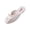 64# White, variant on Flat Mules for Women Square Toe Ballet Flats Backless Loafers Slip On Closed Toe Delicate Decor Ballet Mules Lightweight Soft Sole Loafer Slides for Daily Casual Wear Black