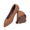 thumbnail image 2 of Frank Mully Zapatos de vestir de punto con punta en punta para mujer, zapatos cómodos para mujer, zapatos de ballet sin cordones para mujer, zapatos clásicos suaves con cuña baja Fawn 95, 2 of 5