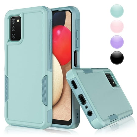 Njjex for Galaxy A03S Case, Samsung A03S Phone Case,Heavy Duty Dust-Proof Shockproof Cover, Full Body Silicone Rubber Protective Case for Samsung Galaxy A03S, Turquoise