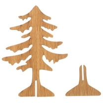 Milisten Wooden Tabletop Christmas Tree with Chocolate Stand, Festive Xmas Decor for Home and Office