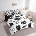 thumbnail image 3 of Castle Fairy Black Cats Bedding Comforter Set,Kawaii Pet Queen Bedding Sets, 3 of 8