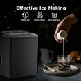 thumbnail image 4 of Countertop Ice Makers, 9 Cubes Ready in 6 Mins, 26lbs in 24Hrs, Self-Cleaning Ice Machine with Ice Scoop and Basket, 2 Sizes of Bullet Ice for Home Kitchen Office Bar Party, 4 of 6