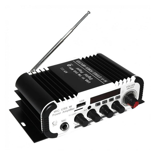 2CH HI-FI Bluetooth-compatible Car Power Amplifier DC12V 5A Auto FM Radio Player Support SD / USB / DVD / MP3 Input ,Seamless Performance