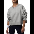 thumbnail image 1 of Sudadera Corta para Mujer, Cuello Redondo, Larga, Talla Grande, Otoño-Invierno 2025, Estilo Jersey Holgado. Gris M, 1 of 10