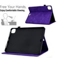 thumbnail image 3 of Dteck Tower Pattern Case for iPad Pro 11 inch 2024,Magnetic Leather Smart Case Card Slots Wallet Kickstand TPU Full Body Protective Cover for iPad Pro 11" 2024,Purple, 3 of 10