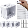 thumbnail image 1 of xianyou-4pcs Blind Brackets,1 Inch Window Blinds Headrail Holder Bracket, Mini Blinds Box Mounting Bracket, White, 1 of 4
