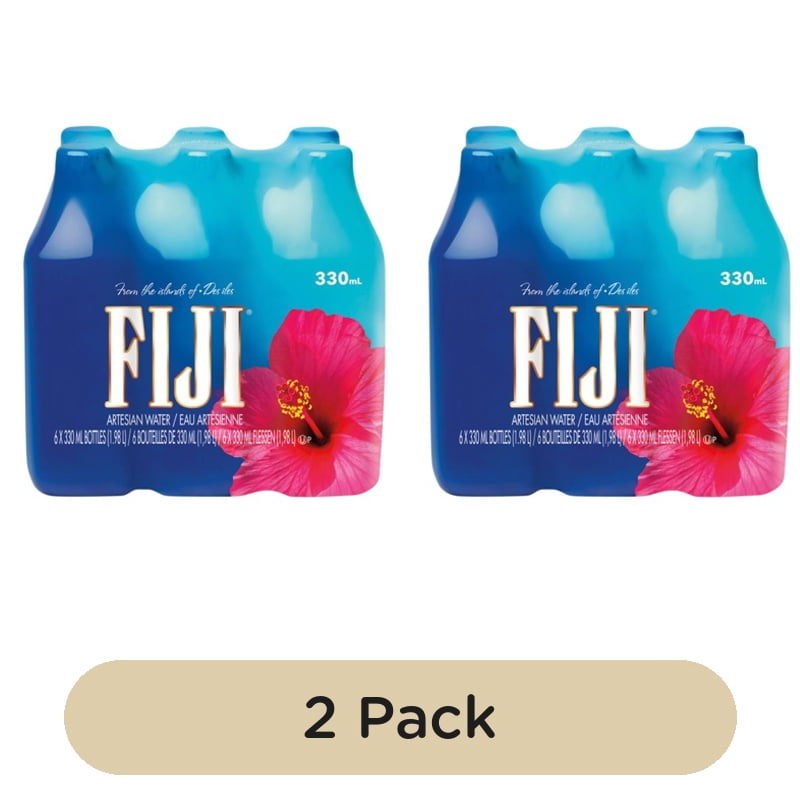 FIJI Artesian Water 6 x 330ml, British Import (Pack of 2)