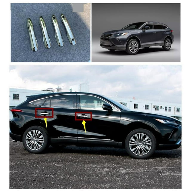 Convient pour Toyota Venza 2021 Poignée Extérieure en ABS Chrome 4 Pcs