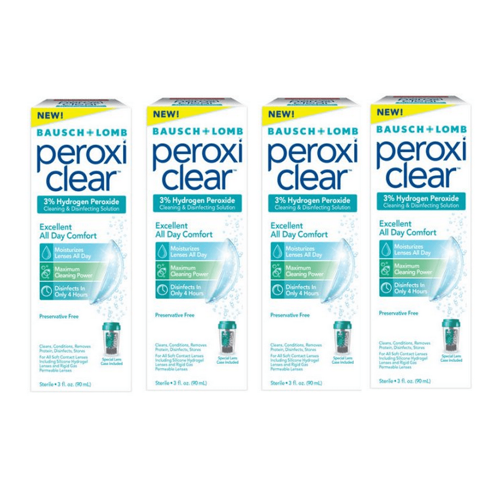 Bausch + Lomb Peroxi Clear 3 Hydrogen Peroxide Contact Lens Cleaning