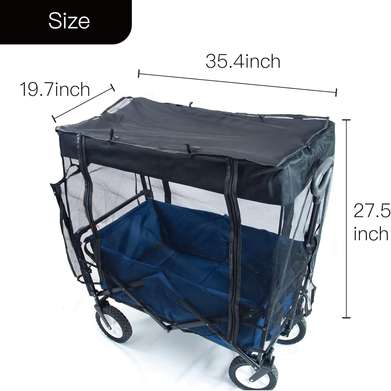 Bug Net Cover for All-Terrain Collapsible Folding Wagons,Utility Garden Cart Bug Net Cover Accessory - Protect Your Little One from Insects on Outdoor Adventures