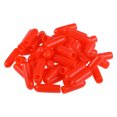 thumbnail image 1 of Uxcell Protectores de rosca de tornillo tapa final de vinilo rojo 50pcs 0.12", 1 of 3