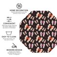 thumbnail image 4 of Lsque Colorful bow with polka dots Pattern 4" Drink Coasters Set of 6, Leather Absorbent Coasters, Table Coaster Set Decorative Coffee Cup Coasters Housewarming Gift,Octagon, 4 of 7