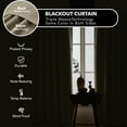 thumbnail image 5 of Deconovo Khaki Blackout Curtains for Kitchen Back Tab and Rod Pocket Curtain Panels Window Treatments 38x45 inch 2 Panels, 5 of 7