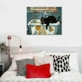 thumbnail image 5 of Orinice  Black Cat Sink Co  Wash Your Paws Canvas Wall Art Cat Cleaning Wall Art Cat Lover Gift Prints Painting Retro Bathroom Animal Wall Arthome Toilet Decor Wall Decor 20''X16'' 16x12in, 5 of 6