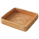 thumbnail image 1 of Bandeja para Servir de Ratán, Cesta de Almacenamiento de Mimbre con Bandeja Tejida Cuadrada, Cestas de Mimbre Cuadradas para Organizar, Cestas de Mimbre para Servir, 1 of 6
