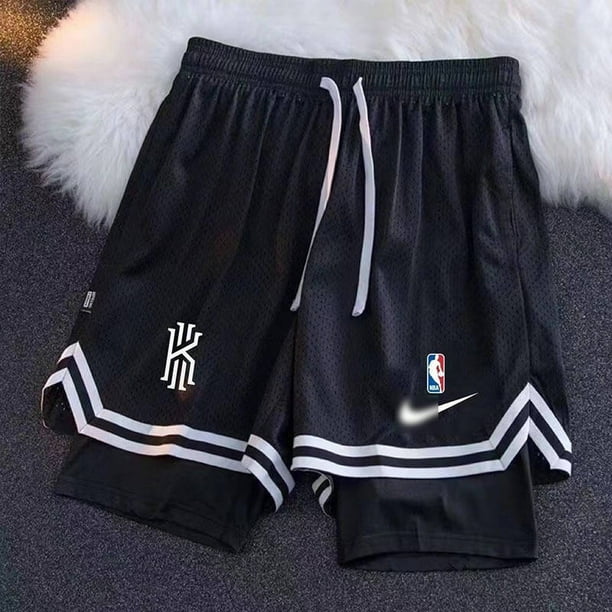 Pantalones Cortos Para Hombre De Baloncesto De Doble Capa Americanas Pero Deportivos Falsos De Dos Piezas Para Correr Fitness Tres Cuartos Cinturon Forro Veranopangjing Bodega Aurrera en linea
