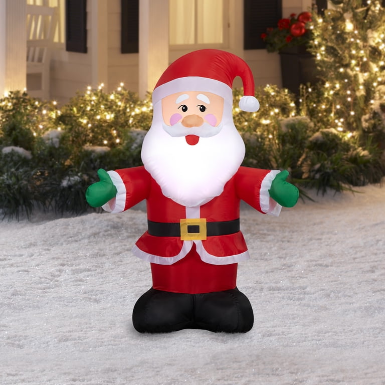 4 ft Santa Christmas Airblown Yard Inflatable, Multicolor, by