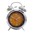 thumbnail image 3 of Reloj silencioso, sin tictac, despertador analógico de estilo retro, pequeño analógico. Naranja, 3 of 9