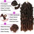 thumbnail image 5 of EWASON Wigs for Black Women Human Hair,Crochet Hair Distressed Bow Faux Braids Messy Pre Looped Soft Locks,Brown, 5 of 7