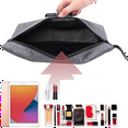 thumbnail image 5 of Pomojonbi Money Bag with Lock, Waterproof Lockable Cash Bag with Zipper, Gray Nylon Bank Bag, 5 of 8