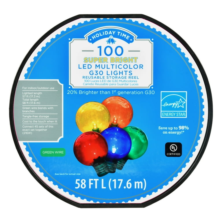 Led christmas outlet lights walmart