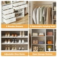 thumbnail image 5 of Homieasy 49-127 inch Adjustable Closet Organizer System with 6 Drawers, Walk-in Closet System and Storage System with 5 Hanging Rods & Shelves for Closet/Bedroom, White, 5 of 7