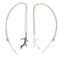 thumbnail image 1 of 2 uds. Collar a juego para amantes, collar magnético de ala de murciélago con forma de corazón ajustable de aleación para mejores amigos, 1 of 10