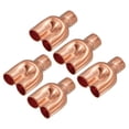 thumbnail image 1 of T Y Tipo Cobre Conexión Soldadura Junta Dividir Unión Intersección 12,7mm o 1 /2 Pulgadas ID para Agua Tubería Plomería, HVAC, Refrigeración Sistema, Paquete de 5, 1 of 4