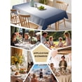 thumbnail image 5 of Navy Blue Ombre Table Cloth, Blue White Gradient Modern Abstract Art Waterproof Tablecloth for Rectangle Tables, Reusable Washable Fabric Table Cover for Restaurant Kitchen Dining Tables 54"x108", 5 of 6