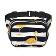 thumbnail image 1 of Disketp Gold Flamingo Riñonera de Doble Capa, Bolsa de Cintura Ajustable para Viajes, Correr y Senderismo, Riñonera Ligera para Hombre y Mujer, 1 of 9