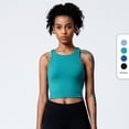 thumbnail image 2 of Chaleco de yoga de verano para mujer, sujetador deportivo con espalda en V y escote en V, top deportivo para correr y fitness, 2 of 6