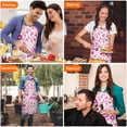 thumbnail image 6 of Pink Breast Cancer and Love Apron-Garden Aprons for Women with Pockets-Cotton Linen Waterproof Kitchen Cooking Gardening Aprons Adjustable for Kitchen,Cooking,BBQ and Salon 33"x27", 6 of 7