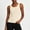 White, variant on CheerKidz Women's Solid Color Scoop Neck Sleeveless Casual Tank Top Black XL