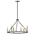 thumbnail image 2 of 83155BK Lark Lazlo - 6 Light Small Chandelier In Transitional and Modern Style-15 Inches Tall and 24.25 Inches Wide, 2 of 17