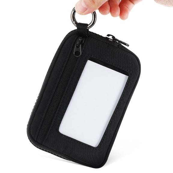 SEWCHICS Ladies Small Wallet, Black Nylon Wristlet, Spacious Design, Secure Zipper, Durable