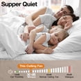 thumbnail image 6 of 52” Wood Smart Ceiling Fans with Lights Remote,Quiet DC Motor,Outdoor Indoor Ceiling Fan,Voice Control via WIFI Alexa App,Dimmable,Modern Black Lighting& Ceiling Fan for Bedroom Patio Porch, 6 of 7