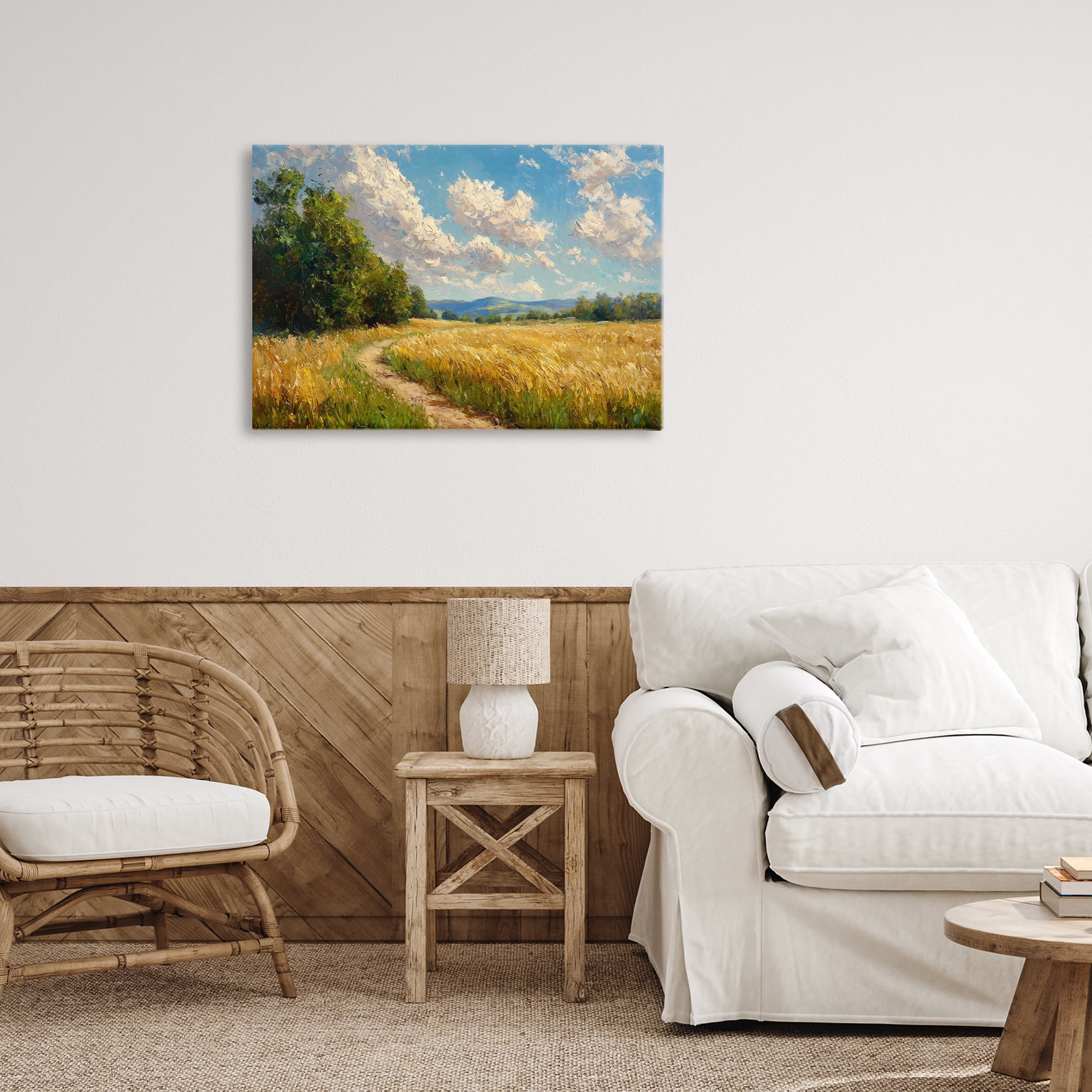 Stupell Industries Winding Path Through Wheat Field Canvas Wall Art, design by Creative Studio