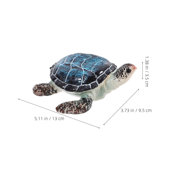 LOLIPPYY Glass Turtle Figurines Blue Turtle Shape Decor Office Display 1Set