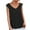 Black, variant on LYXSSBYX Tank Tops for Women Fashion Women Summer Sleeveless Solid Color V-Neck Lace Casual Blouse Tops