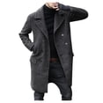 thumbnail image 3 of Sweatshirts for Men Winter Style Fashion Pure Hat And Wool Overcoat Comfortable Warm Coat, 3 of 7