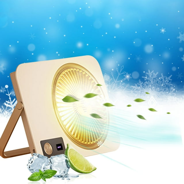 Small Desk Fan, Portable Electric Table Desktop Air Circulator Fans, Digital Desktop Small Fan Can Be Hung With Multifunctional Charging Plug In Student Office Fan