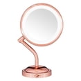 thumbnail image 2 of Conair Reflections Double-Sided LED Lighted Vanity Makeup Mirror 1x / 5x aumento, acabado oro rosa, 2 of 2