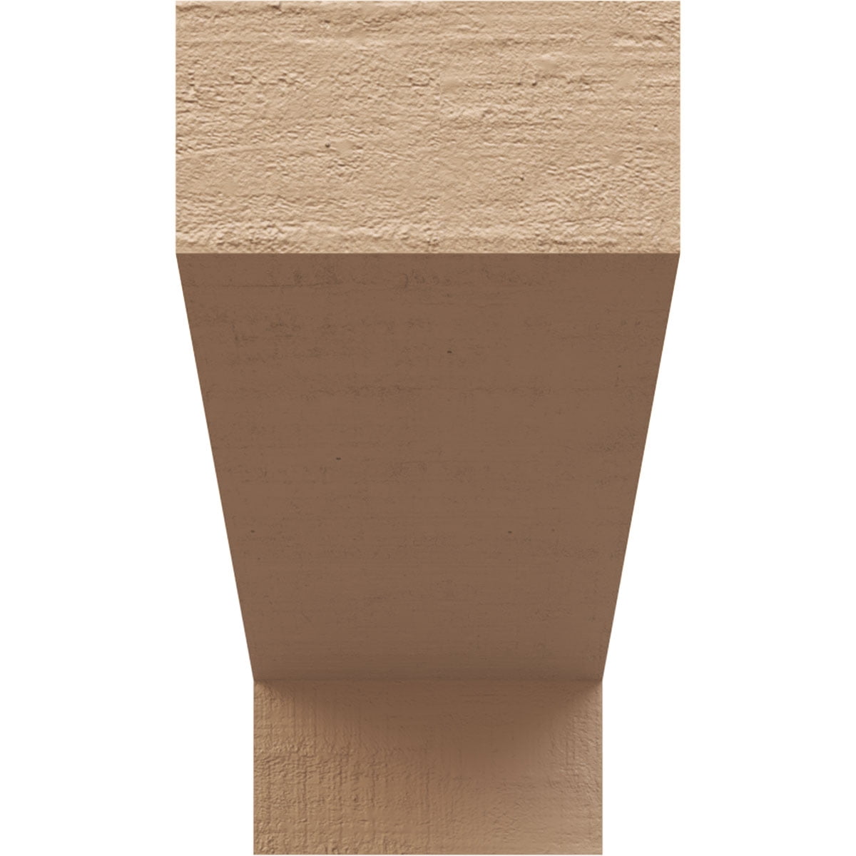 5"W x 15"D x 10"H Classic Clemmons Rough Cedar Woodgrain TimberThane Corbel, Primed Tan