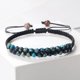 thumbnail image 2 of Pulseras de cuentas de piedra Natural para hombre y mujer, brazaletes trenzados ajustables hechos a mano, pulsera de meditación de Yoga, regalo Vintage, 4mm, 2 of 3